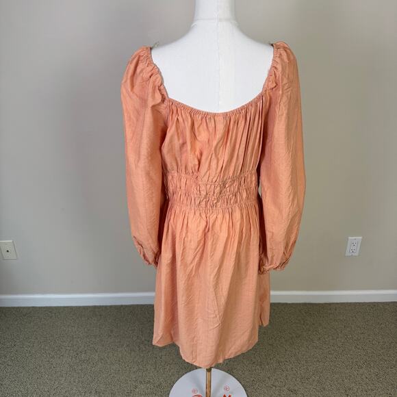 Curvy Girl Square Neck Long Sleeve Mini Dress US Women's 1X Plus - Picture 3 of 8